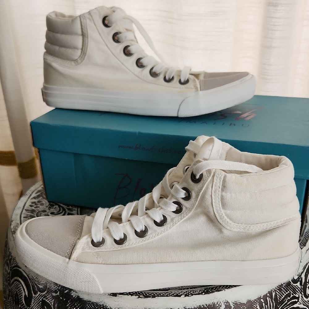 White High-Top Sneakers